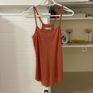 Y2K Orange Ribbed Tank Top